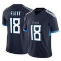 Tuec T.Titans #18 Cor'Dale Flott Player Navy Limited Vapor F.U.S.E. Home Game Stitched Jerseys