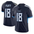 Tuec T.Titans #18 Cor'Dale Flott Player Navy Limited Vapor Untouchable Home Game Stitched Jerseys