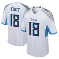 Tuec T.Titans #18 Cor'Dale Flott Player White Home Game Stitched Jerseys