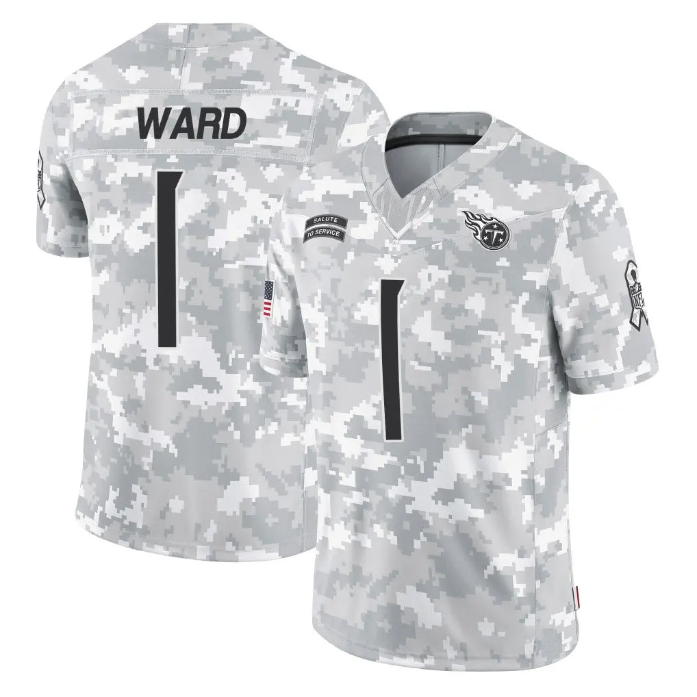 Tuec T.Titans #1 Cameron Ward Player Arctic Camo Limited Salute to Service Home Game Stitched Jerseys