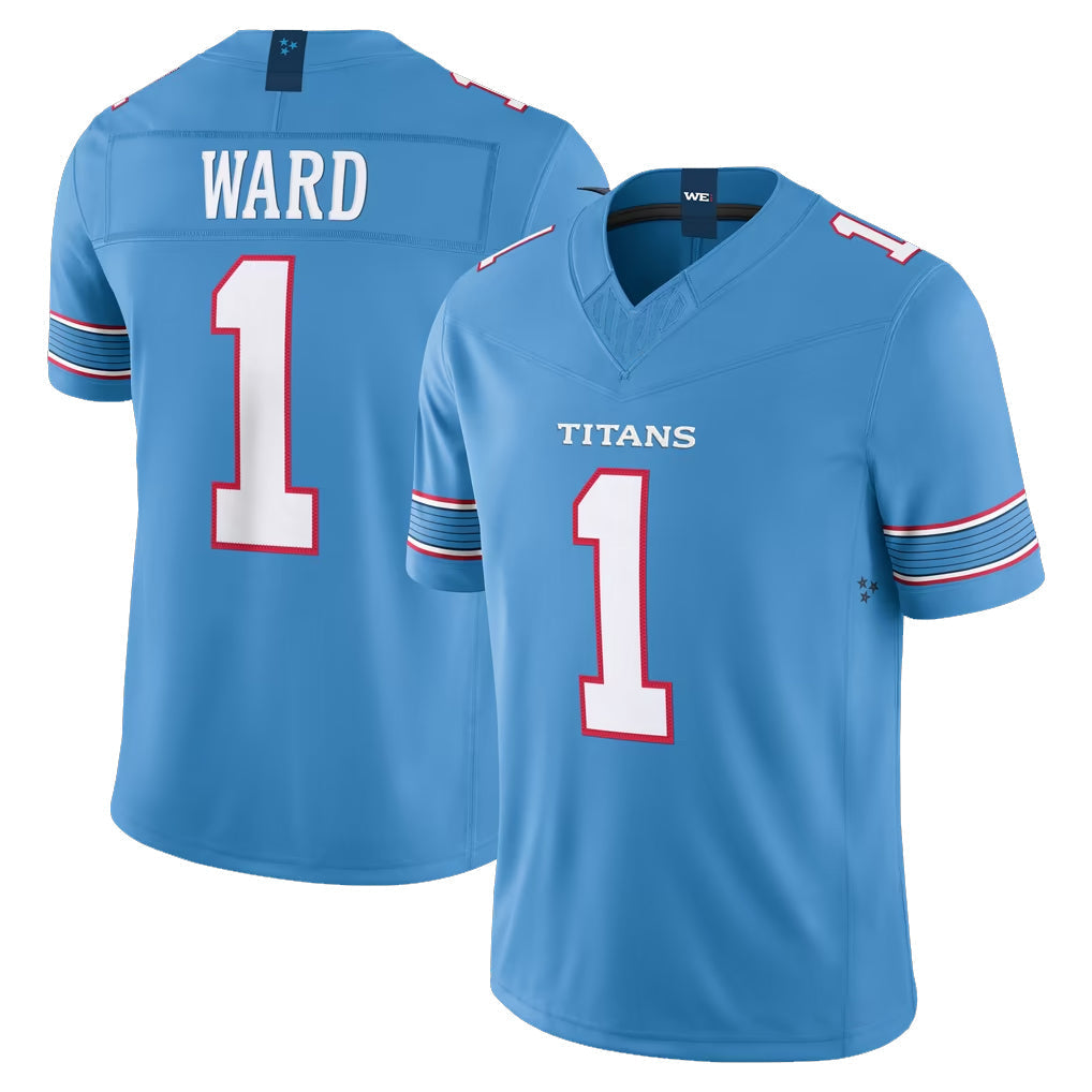 Tuec T.Titans #1 Cameron Ward Player Light Blue Team Vapor F.U.S.E. Limited Home Game Stitched Jerseys