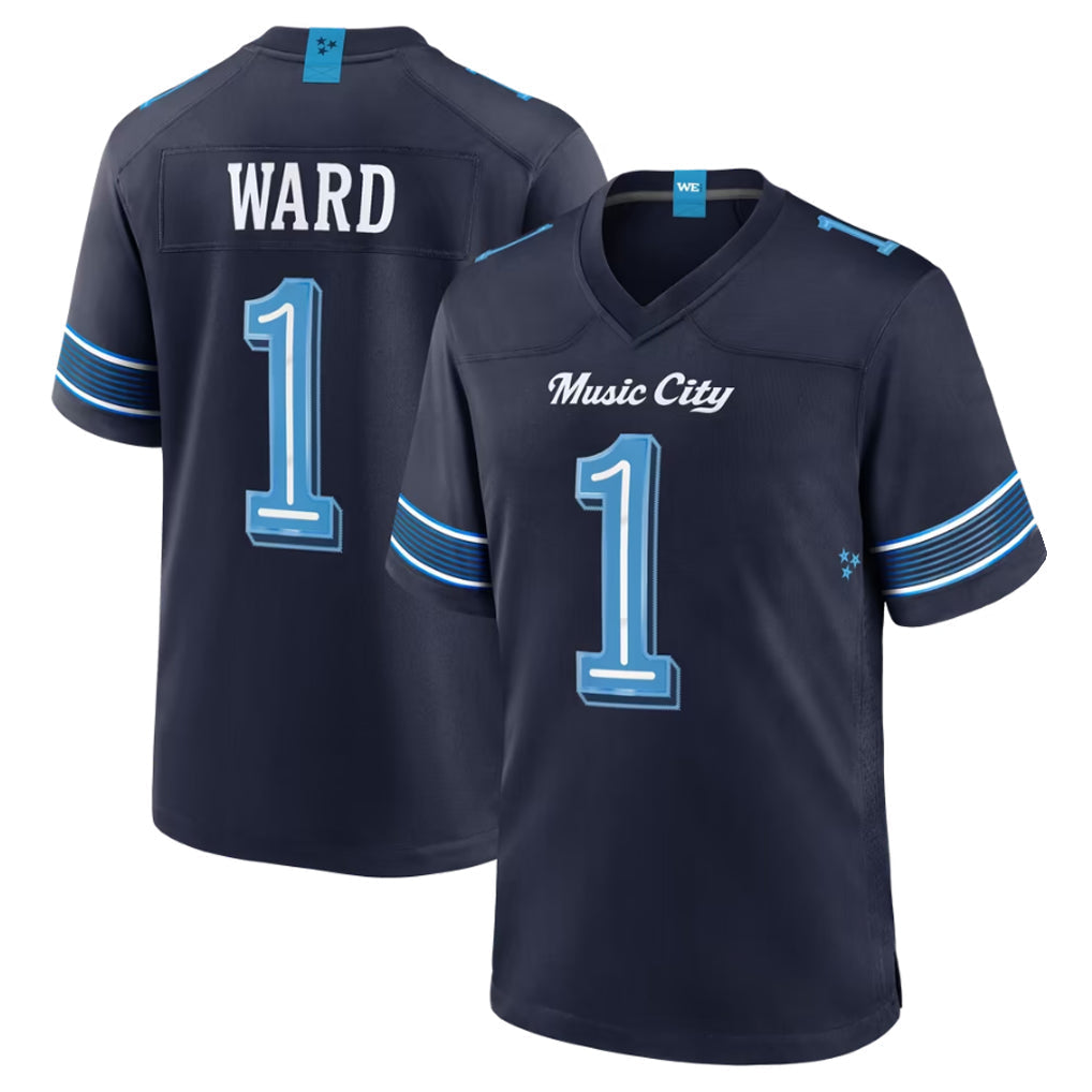 Tuec T.Titans #1 Cameron Ward Player Navy 2026 Rivalries Collection Home Game Stitched Jerseys