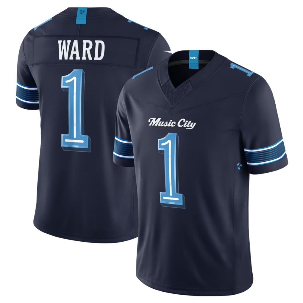 Tuec T.Titans #1 Cameron Ward Player Navy 2026 Rivalries Collection Limited Home Game Stitched Jerseys