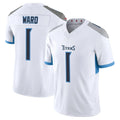 Tuec T.Titans #1 Cameron Ward Player White 2025 Vapor Limited Home Game Stitched Jerseys