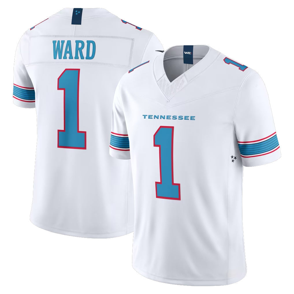 Tuec T.Titans #1 Cameron Ward Player White Limited Vapor F.U.S.E. Home Game Stitched Jerseys