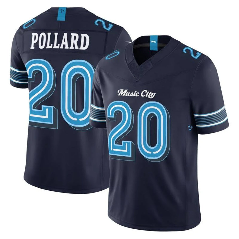 Tuec T.Titans #20 Tony Pollard Player Navy 2026 Rivalries Collection Limited Home Game Stitched Jerseys