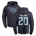 Tuec T.Titans #20 Tony Pollard Player Navy Logo Pullover Hoodies Home Game Stitched Jerseys