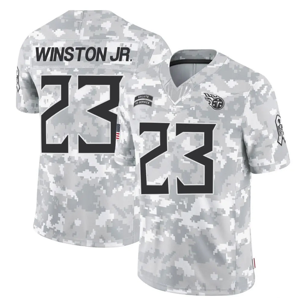 Tuec T.Titans #23 Kevin Winston Jr. Player Arctic Camo Limited Salute to Service Home Game Stitched Jerseys
