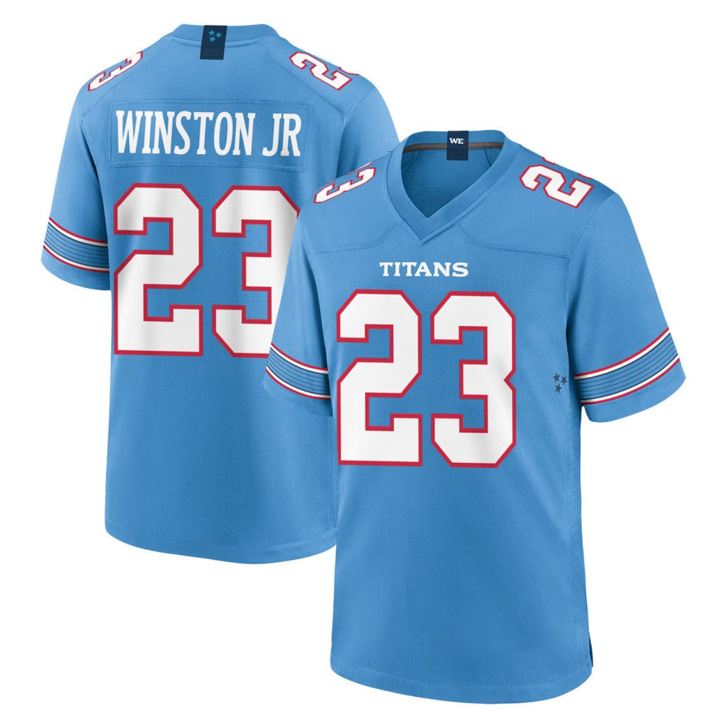 Tuec T.Titans #23 Kevin Winston Jr. Player Light Blue 2026 Game Home Stitched Jerseys