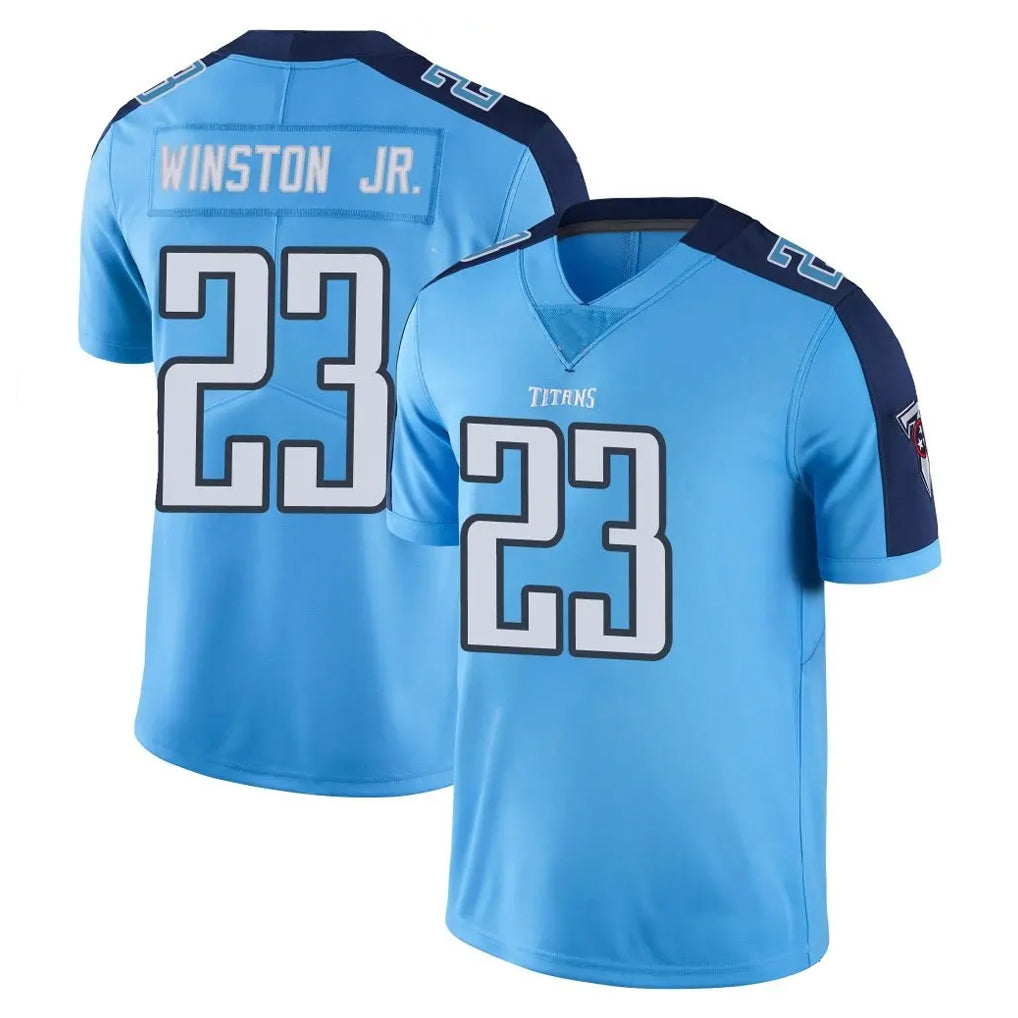 Tuec T.Titans #23 Kevin Winston Jr. Player Light Blue Limited Color Rush Home Game Stitched Jerseys