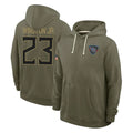Tuec T.Titans #23 Kevin Winston Jr. Player Olive Salute to Service Hoodies Home Game Stitched Jerseys