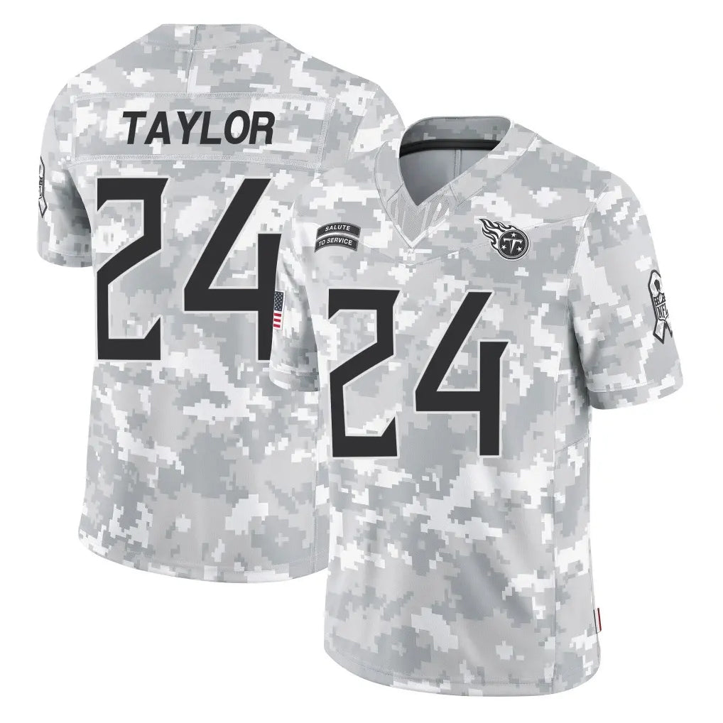 Tuec T.Titans #24 Alontae Taylor Player Arctic Camo Limited Salute to Service Home Game Stitched Jerseys