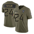 Tuec T.Titans #24 Alontae Taylor Player Olive Limited 2025 Salute to Service Home Game Stitched Jerseys