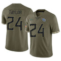 Tuec T.Titans #24 Alontae Taylor Player Olive Limited Salute to Service Home Game Stitched Jerseys