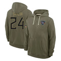 Tuec T.Titans #24 Alontae Taylor Player Olive Salute to Service Hoodies Home Game Stitched Jerseys