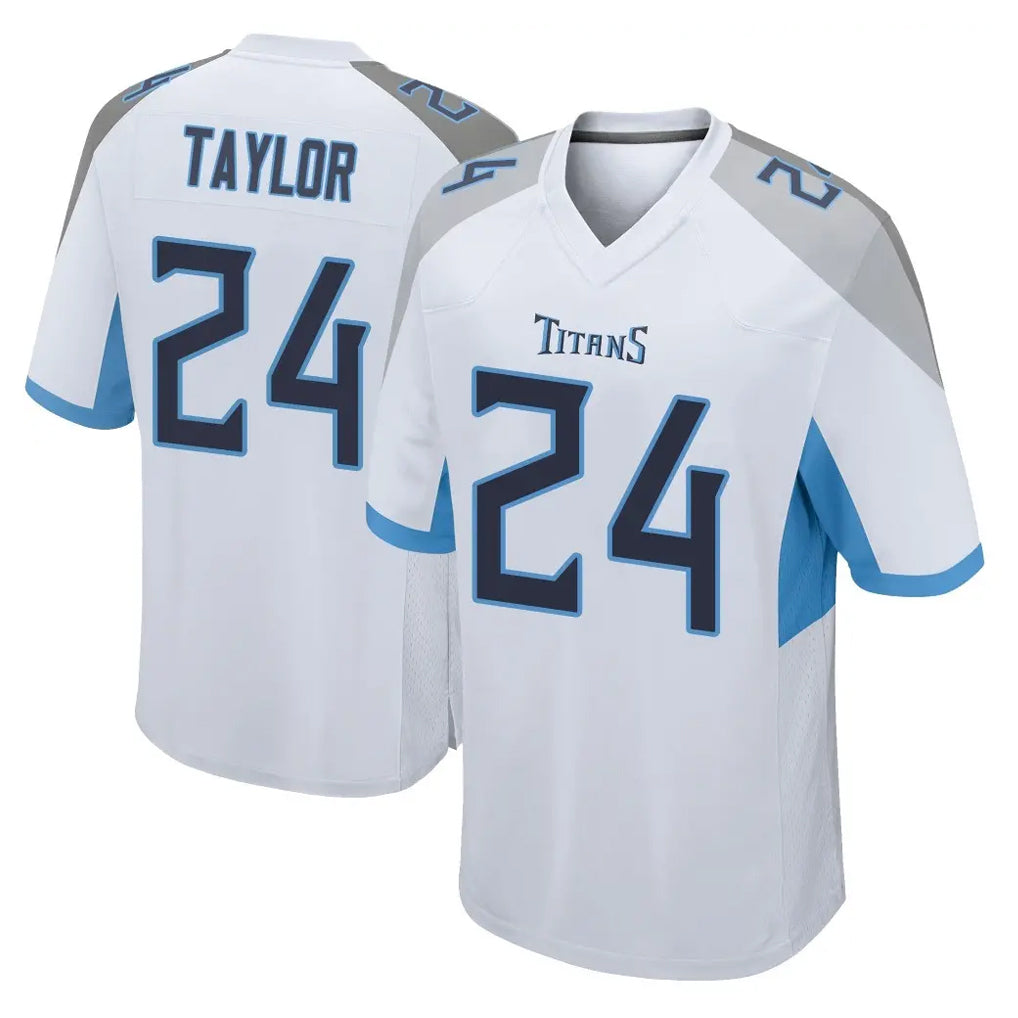 Tuec T.Titans #24 Alontae Taylor Player White Home Game Stitched Jerseys