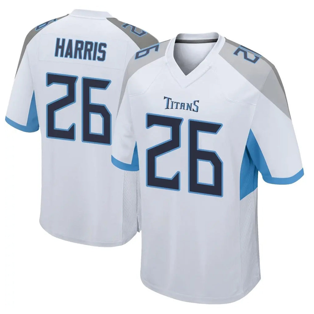 Tuec T.Titans #26 Marcus Harris Player White Home Game Stitched Jerseys