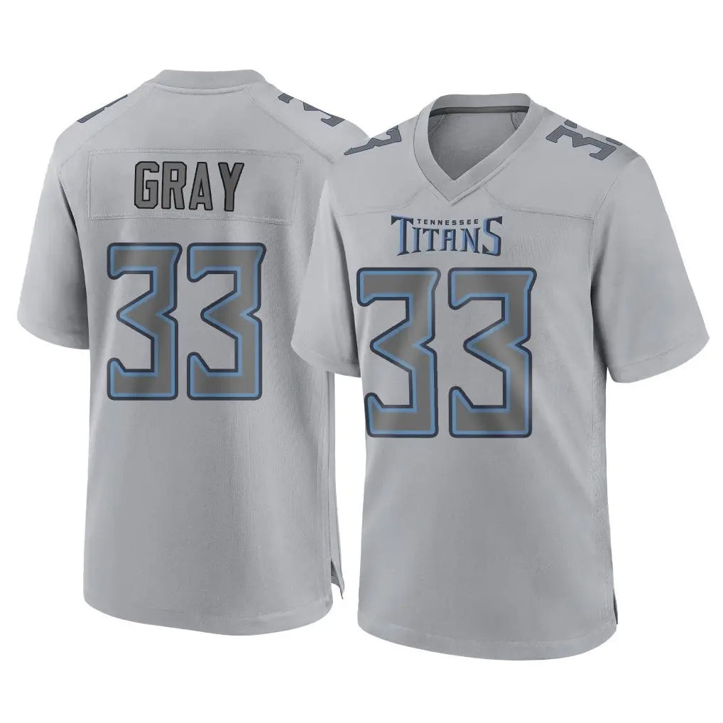 Tuec T.Titans #33 Cedric Gray Player Gray Atmosphere Fashion Home Game Stitched Jerseys
