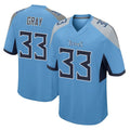 Tuec T.Titans #33 Cedric Gray Player Light Blue Home Game Stitched Jerseys
