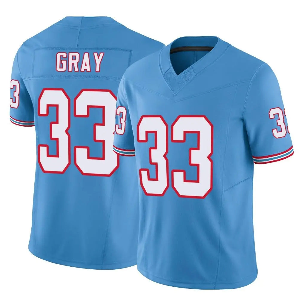 Tuec T.Titans #33 Cedric Gray Player Light Blue Limited Vapor F.U.S.E. Home Game Stitched Jerseys