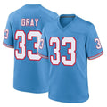 Tuec T.Titans #33 Cedric Gray Player Light Blue Oilers Throwback Home Game Stitched Jerseys