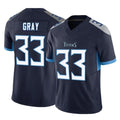 Tuec T.Titans #33 Cedric Gray Player Navy Limited Vapor F.U.S.E. Home Game Stitched Jerseys
