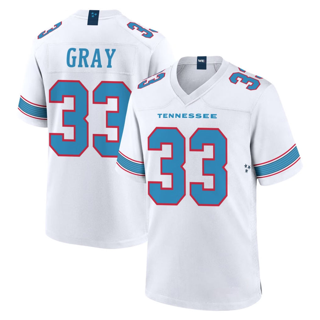 Tuec T.Titans #33 Cedric Gray Player White 2026 Game Home Stitched Jerseys