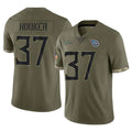 Tuec T.Titans #37 Amani Hooker Player Olive Limited Salute to Service Home Game Stitched Jerseys