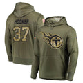 Tuec T.Titans #37 Amani Hooker Player Olive Salute to Service Pullover Hoodies Home Game Stitched Jerseys