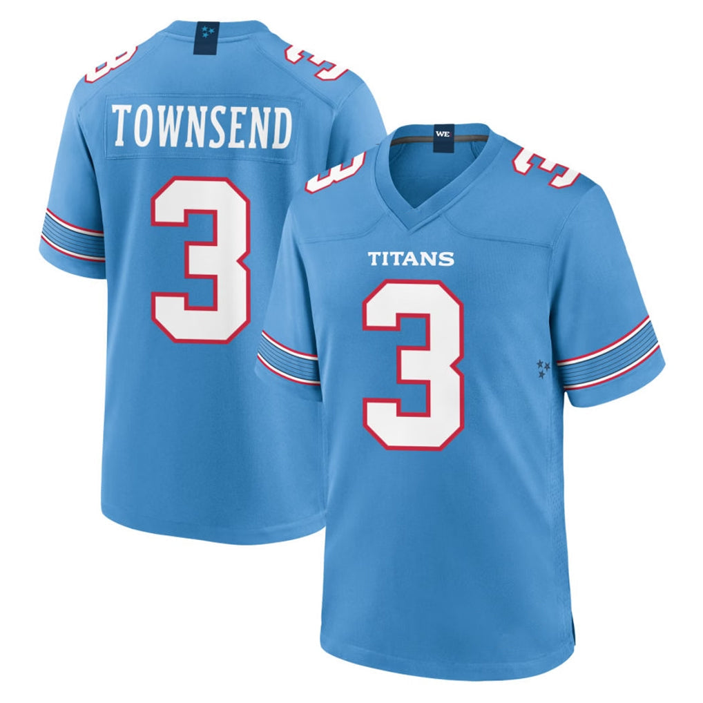Tuec T.Titans #3 Tommy Townsend Player Light Blue 2026 Game Home Stitched Jerseys