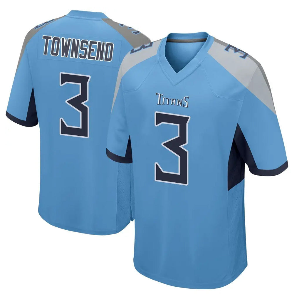 Tuec T.Titans #3 Tommy Townsend Player Light Blue Home Game Stitched Jerseys