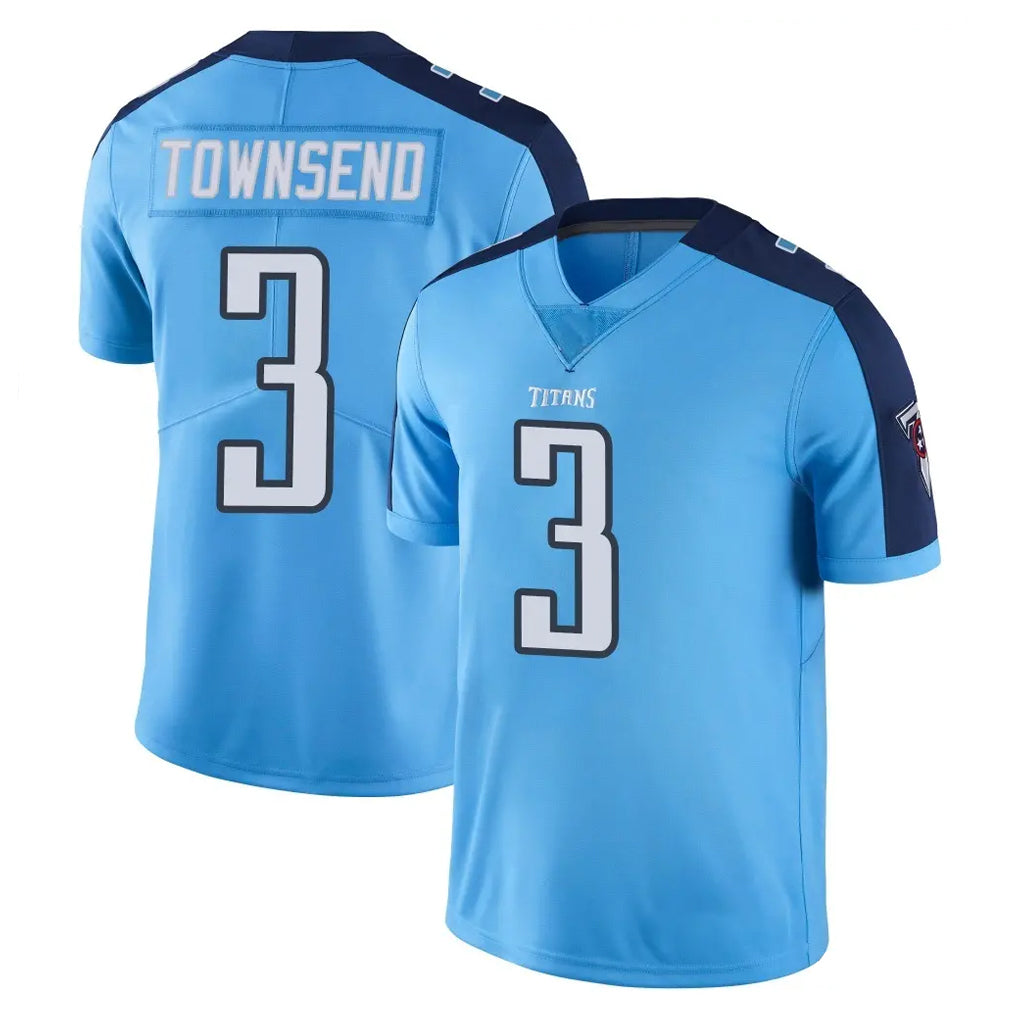 Tuec T.Titans #3 Tommy Townsend Player Light Blue Limited Color Rush Home Game Stitched Jerseys