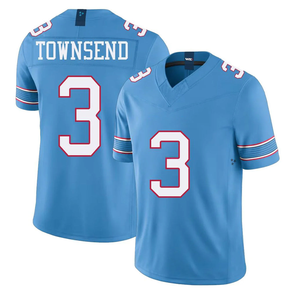 Tuec T.Titans #3 Tommy Townsend Player Light Blue Team Vapor F.U.S.E. Limited Home Game Stitched Jerseys