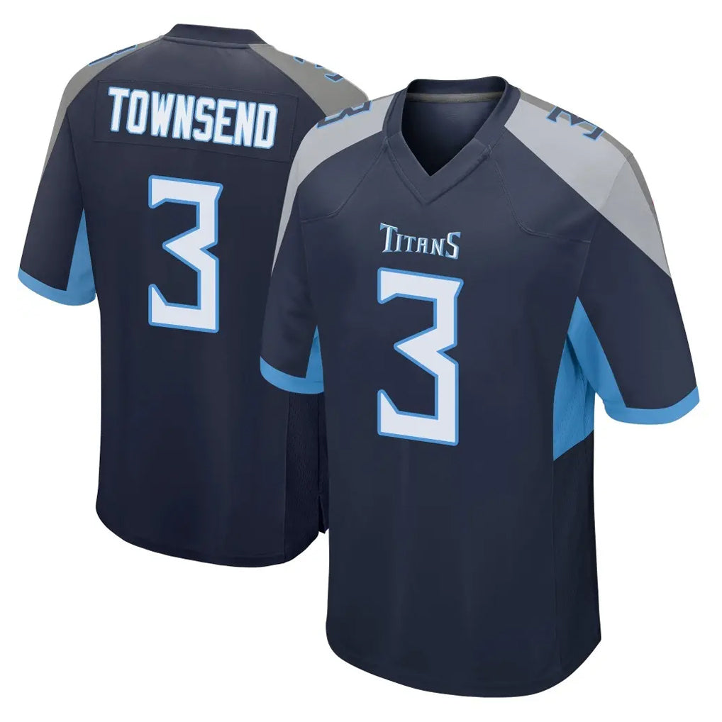 Tuec T.Titans #3 Tommy Townsend Player Navy Home Game Stitched Jerseys