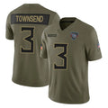 Tuec T.Titans #3 Tommy Townsend Player Olive Limited 2025 Salute to Service Home Game Stitched Jerseys