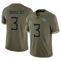 Tuec T.Titans #3 Tommy Townsend Player Olive Limited Salute to Service Home Game Stitched Jerseys