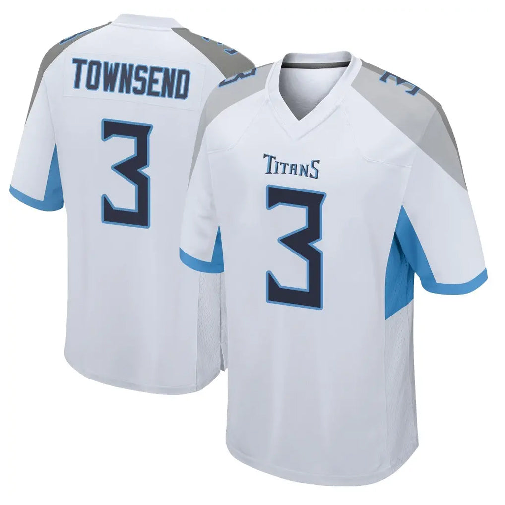 Tuec T.Titans #3 Tommy Townsend Player White Home Game Stitched Jerseys