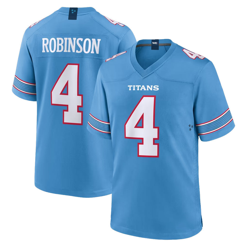 Tuec T.Titans #4 Wan'Dale Robinson Player Light Blue 2026 Game Home Stitched Jerseys