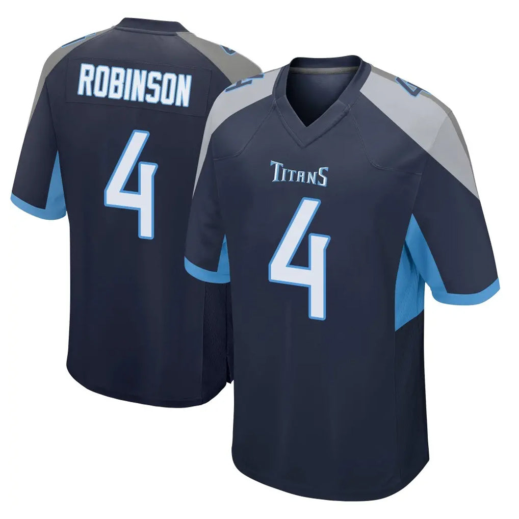 Tuec T.Titans #4 Wan'Dale Robinson Player Navy Home Game Stitched Jerseys
