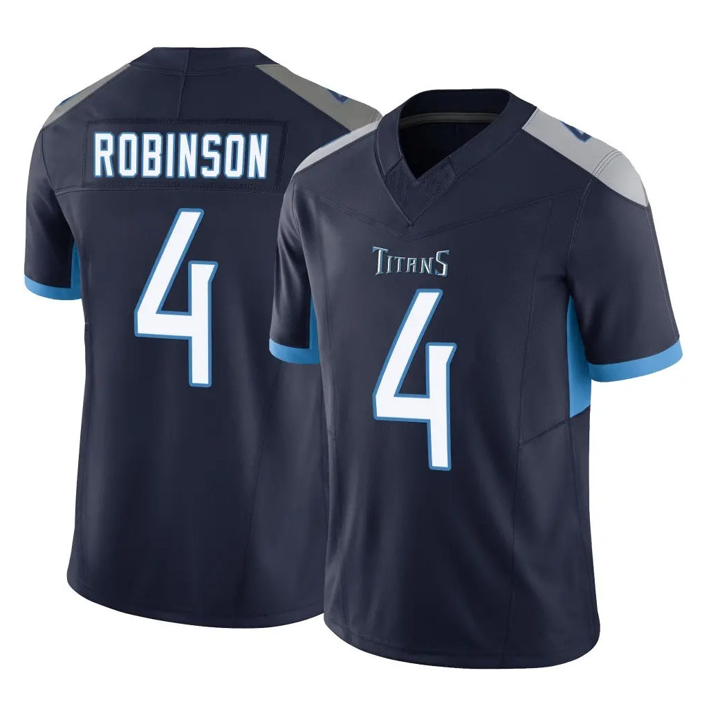 Tuec T.Titans #4 Wan'Dale Robinson Player Navy Limited Vapor F.U.S.E. Home Game Stitched Jerseys