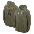 Tuec T.Titans #4 Wan'Dale Robinson Player Olive Salute to Service Hoodies Home Game Stitched Jerseys