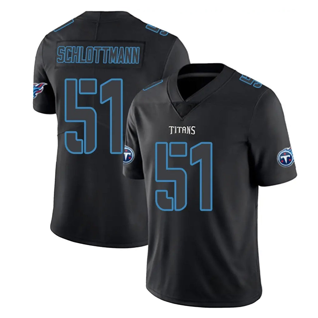 Tuec T.Titans #51 Austin Schlottmann Player Black Impact Limited Home Game Stitched Jerseys