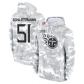 Tuec T.Titans #51 Austin Schlottmann Player Camo Arctic Salute to Service Pullover Hoodies Home Game Stitched Jerseys