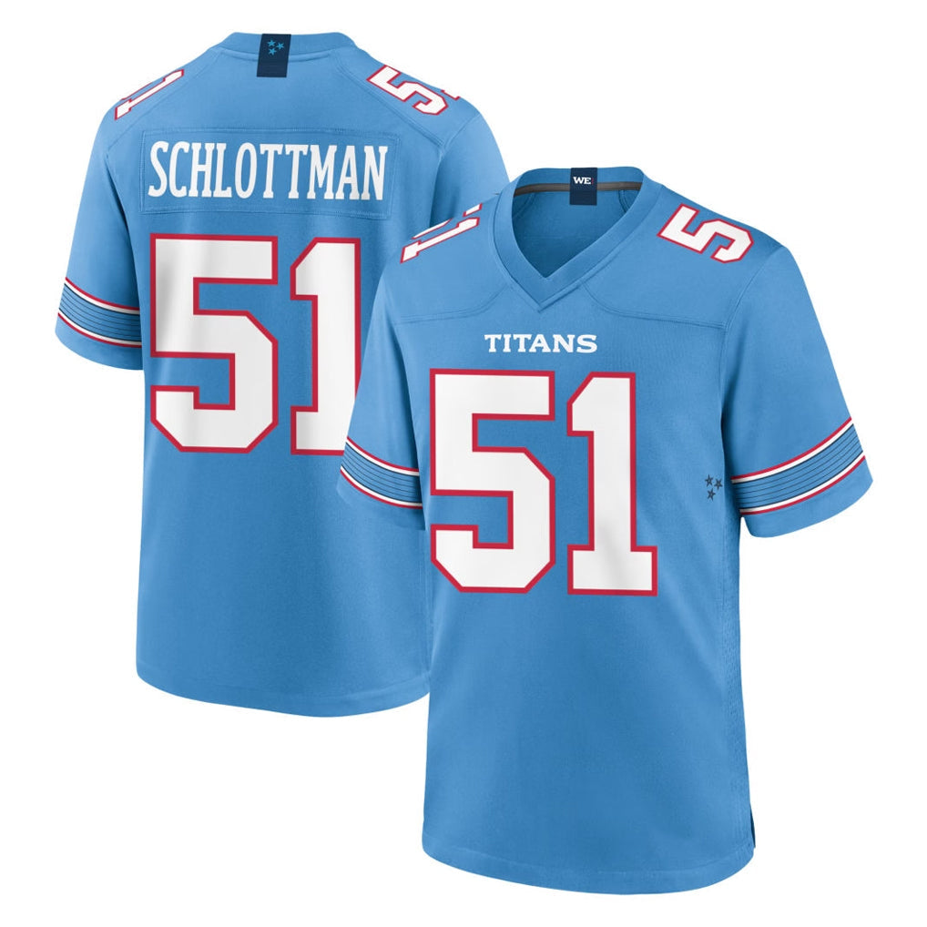 Tuec T.Titans #51 Austin Schlottmann Player Light Blue 2026 Game Home Stitched Jerseys