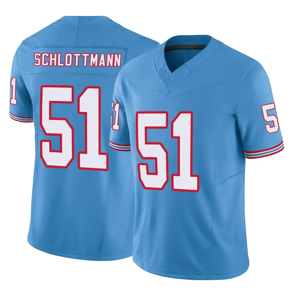 Tuec T.Titans #51 Austin Schlottmann Player Light Blue Limited Vapor F.U.S.E. Home Game Stitched Jerseys