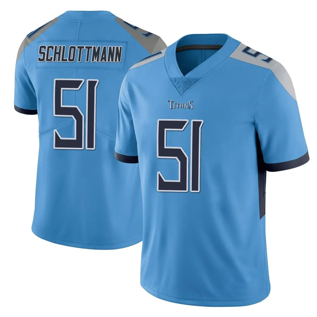 Tuec T.Titans #51 Austin Schlottmann Player Light Blue Limited Vapor Untouchable Home Game Stitched Jerseys