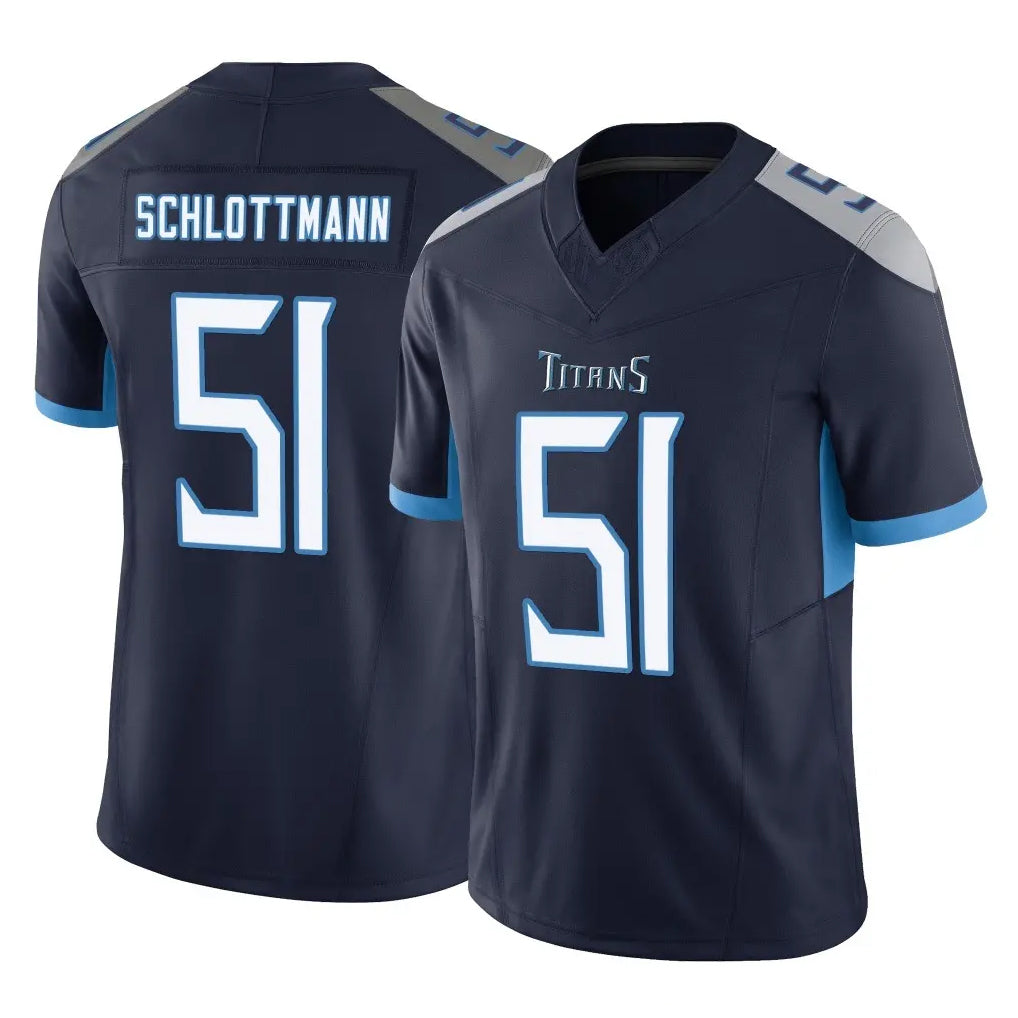 Tuec T.Titans #51 Austin Schlottmann Player Navy Limited Vapor F.U.S.E. Home Game Stitched Jerseys