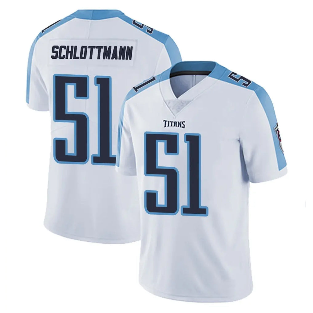 Tuec T.Titans #51 Austin Schlottmann Player White Limited Vapor Untouchable Home Game Stitched Jerseys