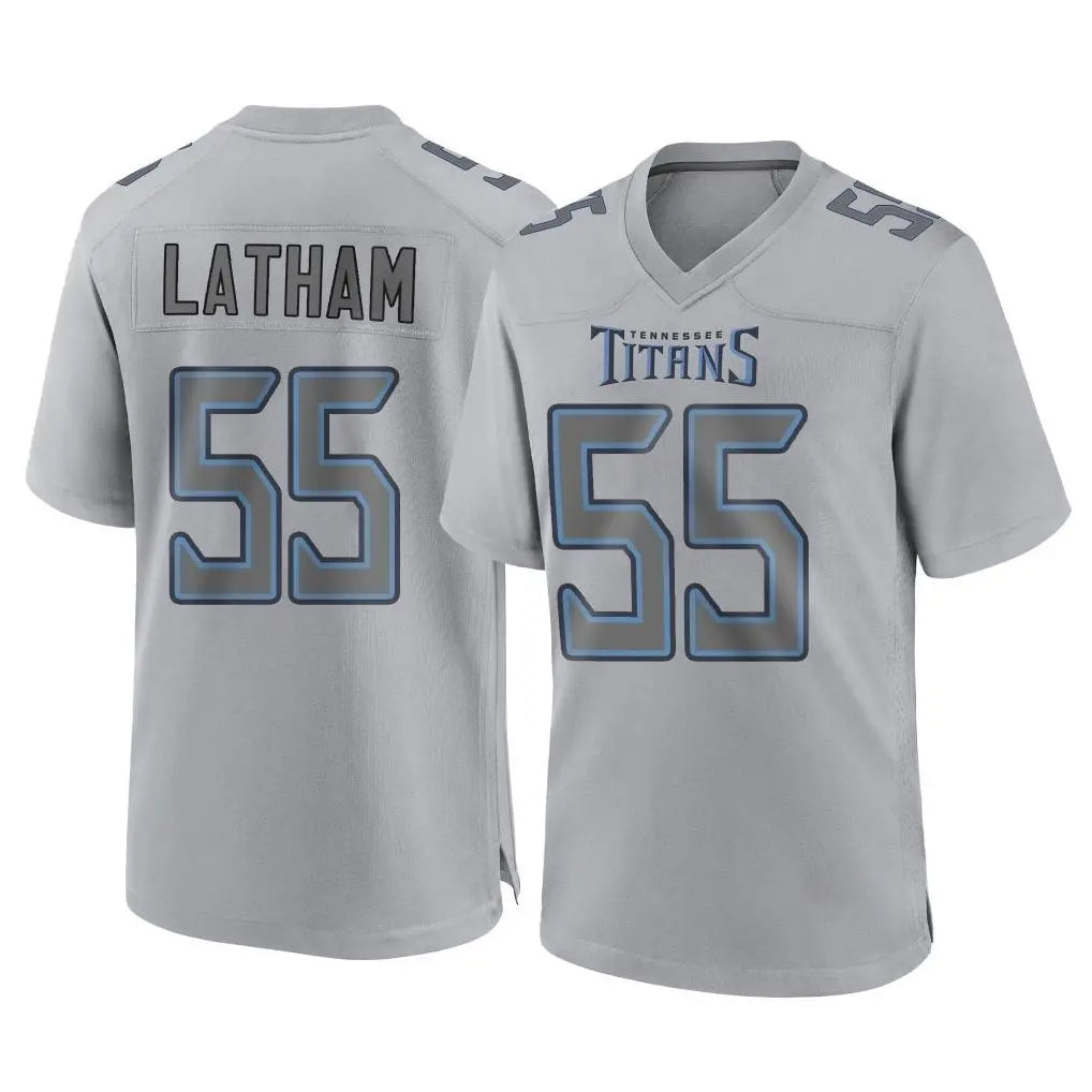 Tuec T.Titans #55 JC Latham Player Gray Atmosphere Fashion Home Game Stitched Jerseys