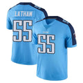 Tuec T.Titans #55 JC Latham Player Light Blue Limited Color Rush Home Game Stitched Jerseys
